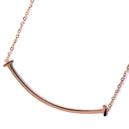 Stainless steel bar rose gold plated necklace - SSVN9549