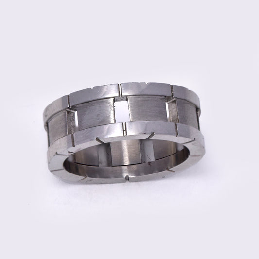 Stainless steel matte and shiny block cutout broadband - SSXR246