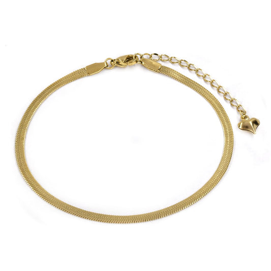 Stainless steel herringbone anklet - SSYA4464