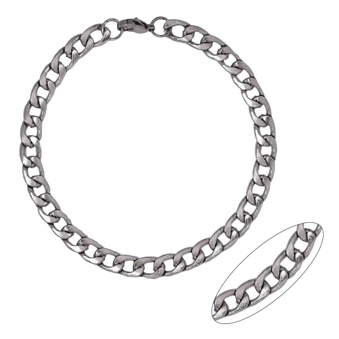 Stainless steel 22cm x 7mm curb chain bracelet - SSYB2138