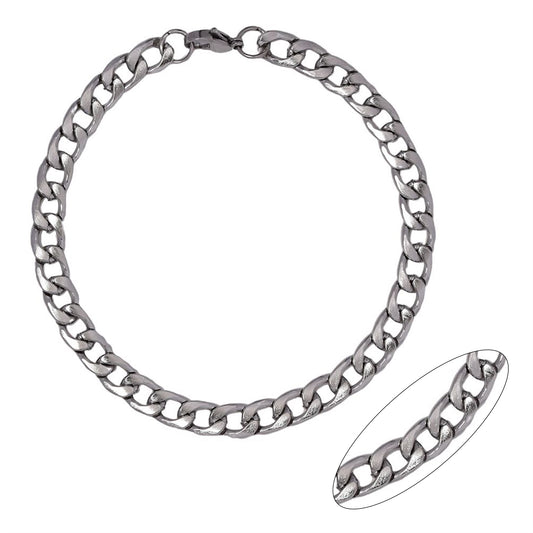 Stainless steel 22cm x 7mm curb chain bracelet - SSYB2138