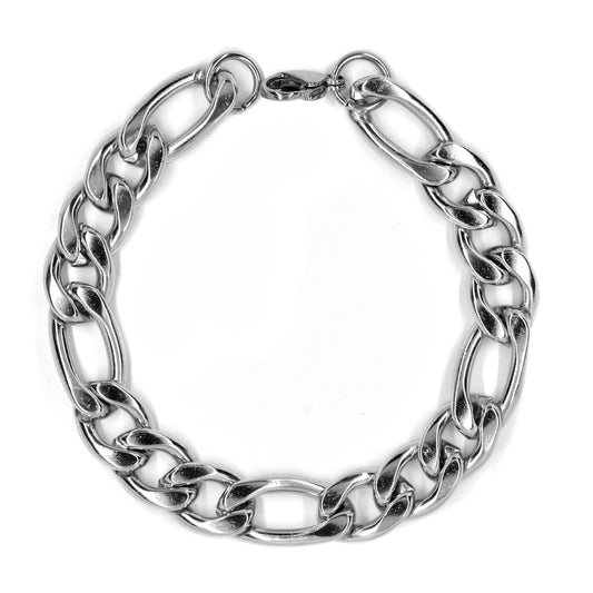 Stainless steel 22cm figaro bracelet. 11mm Width - SSYB3075