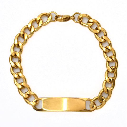 Stainless steel curb ID 21cm x 9mm bracelet - SSYB3543