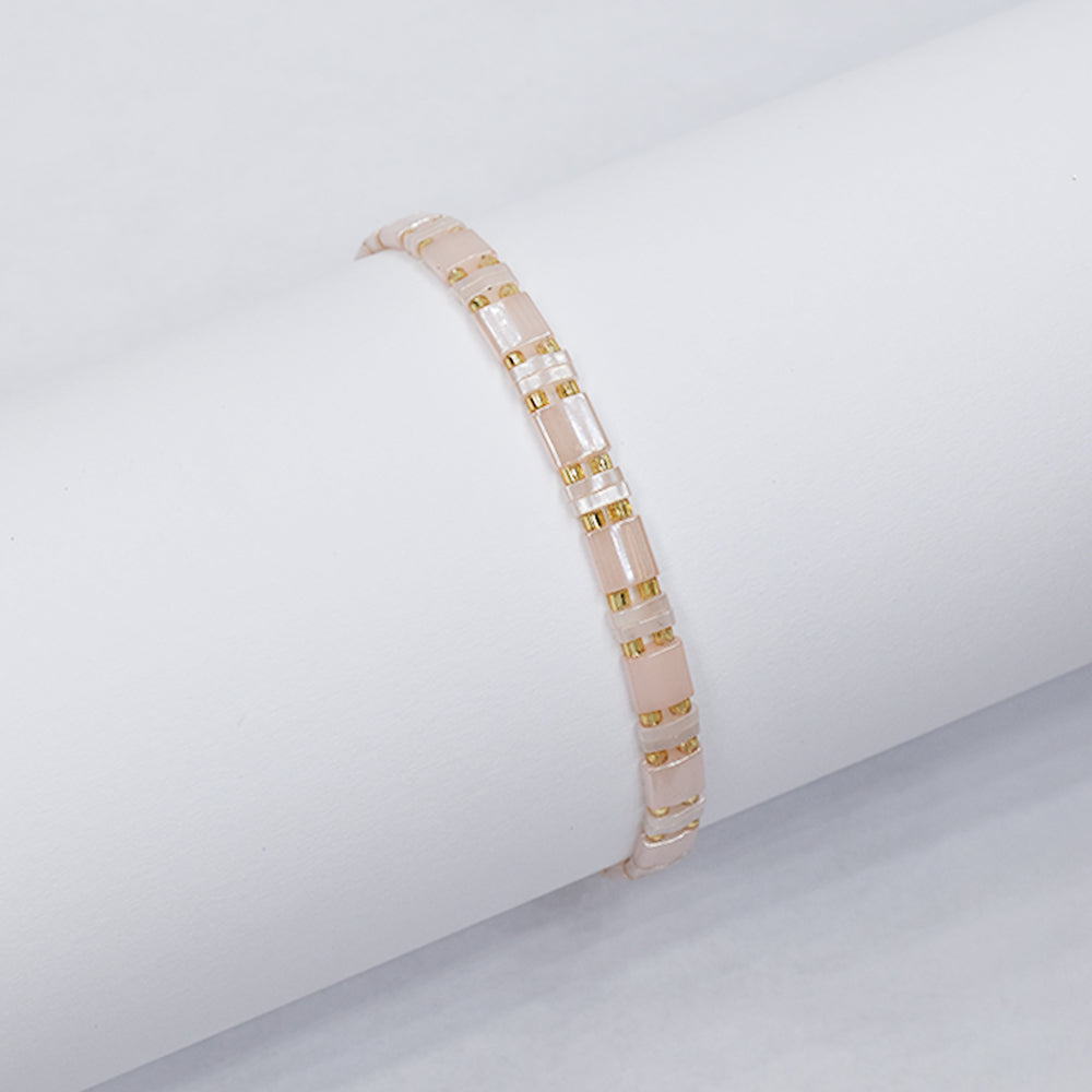 Fashion stretch colour flat bead bracelet - YB4645
