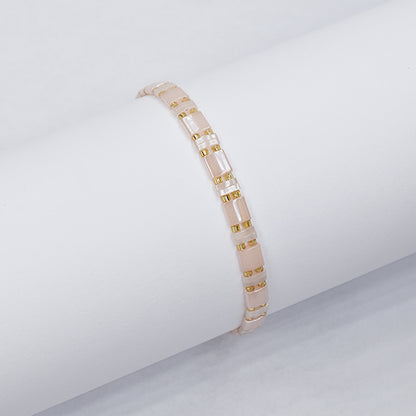 Fashion stretch colour flat bead bracelet - YB4645