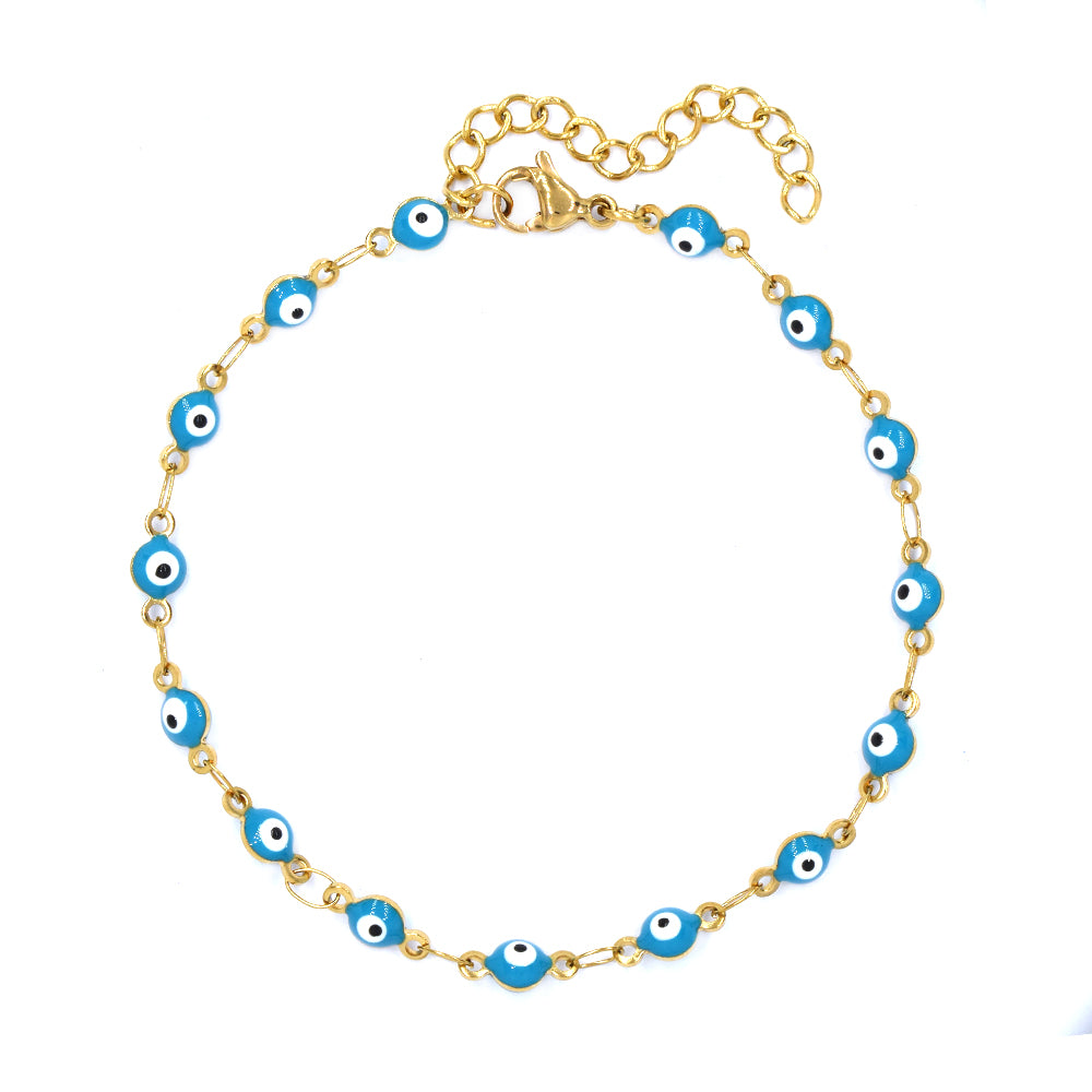 Stainless steel Evil eye multi colour bracelet - SSYB4730