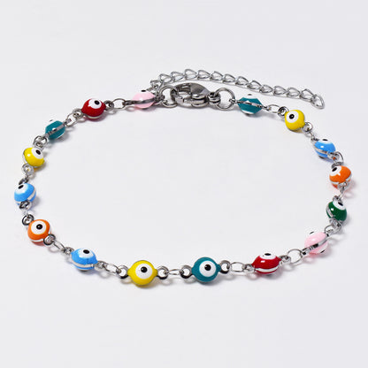 Stainless steel Evil eye multi colour bracelet - SSYB4730
