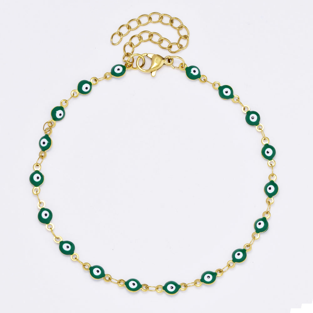 Stainless steel Evil eye multi colour bracelet - SSYB4730
