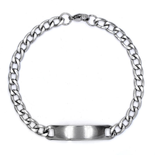 Stainless steel ID curb bracelet - SSYB4831