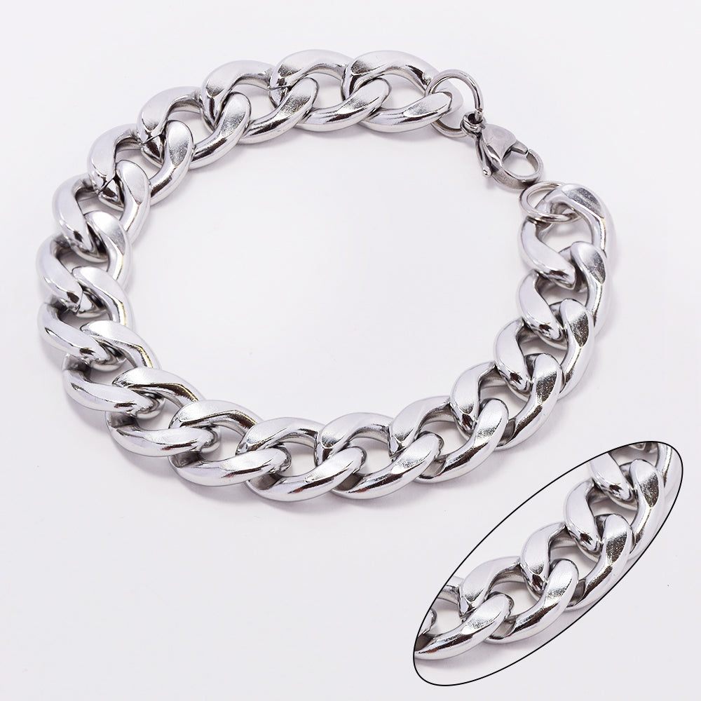 Stainless steel chunky curb 21cm x 13.5mm chain - SSYB4895