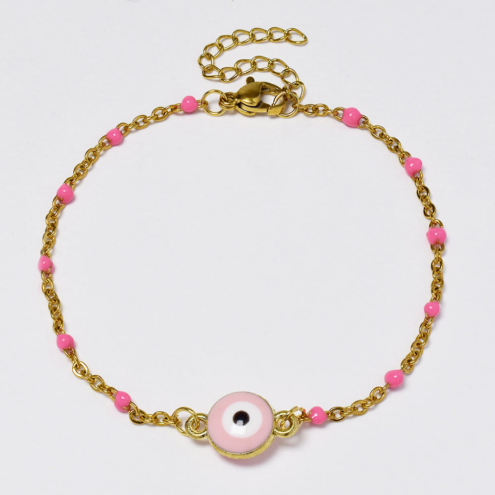 Stainless steel Evil eye colour bracelet