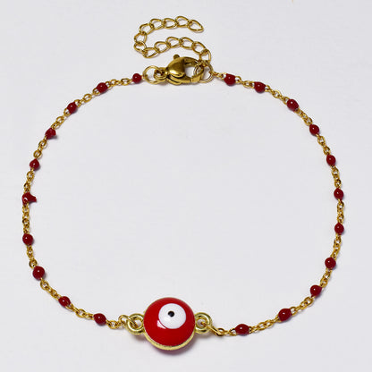 Stainless steel Evil eye colour bracelet