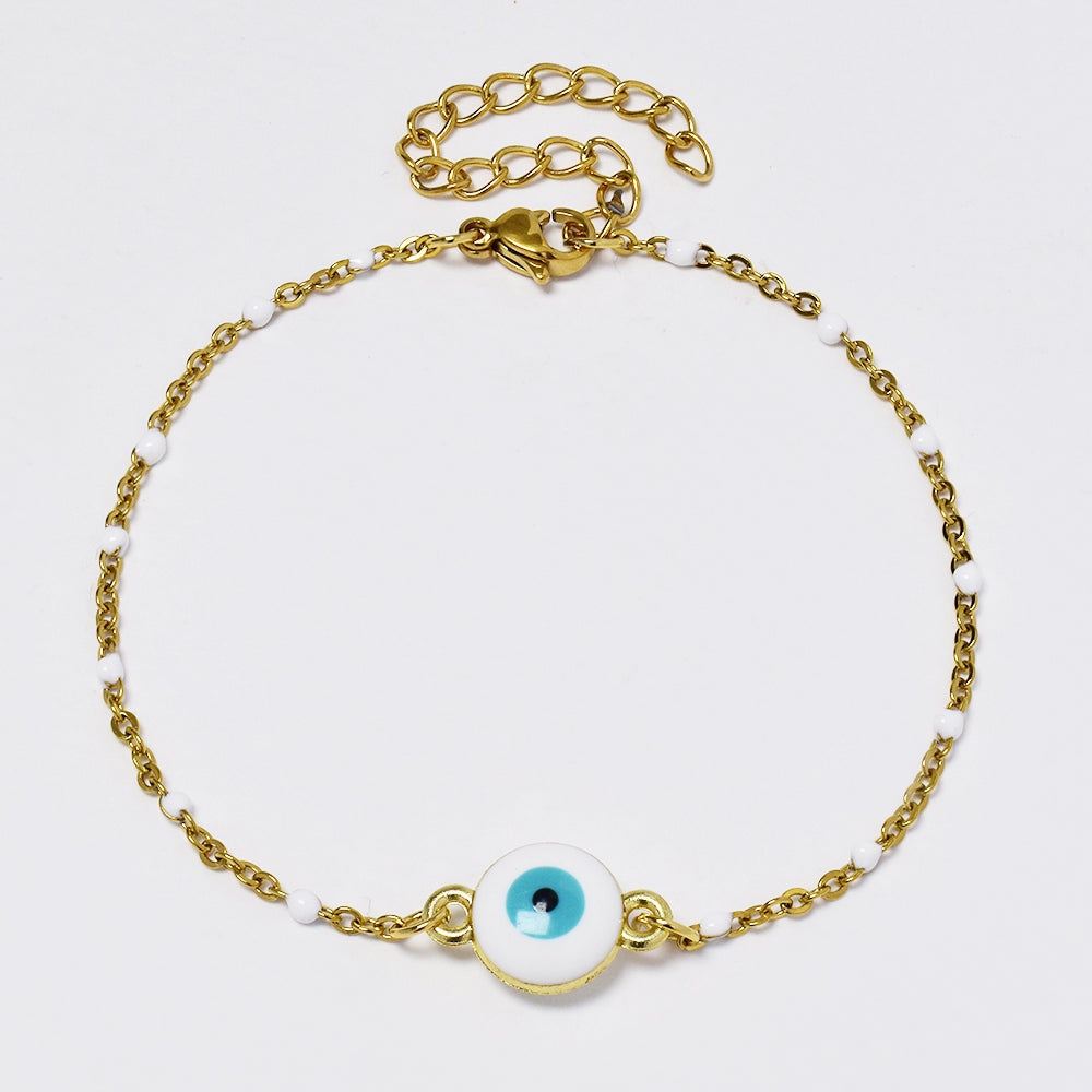 Stainless steel Evil eye colour bracelet
