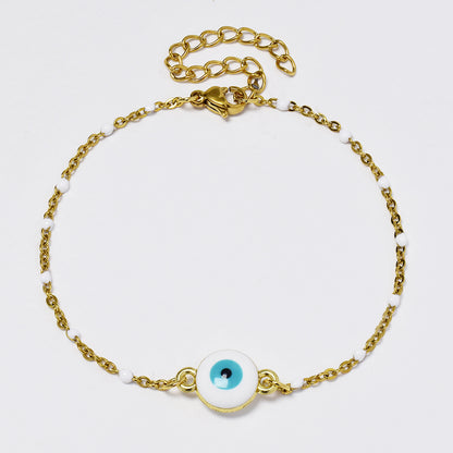 Stainless steel Evil eye colour bracelet