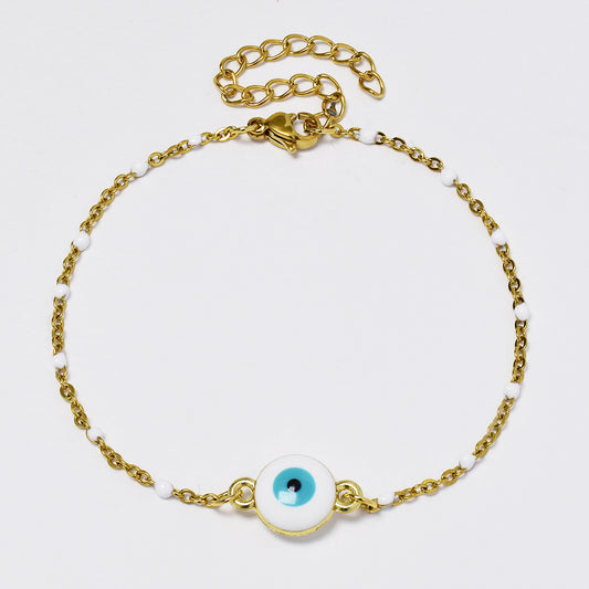 Stainless steel Evil eye colour bracelet