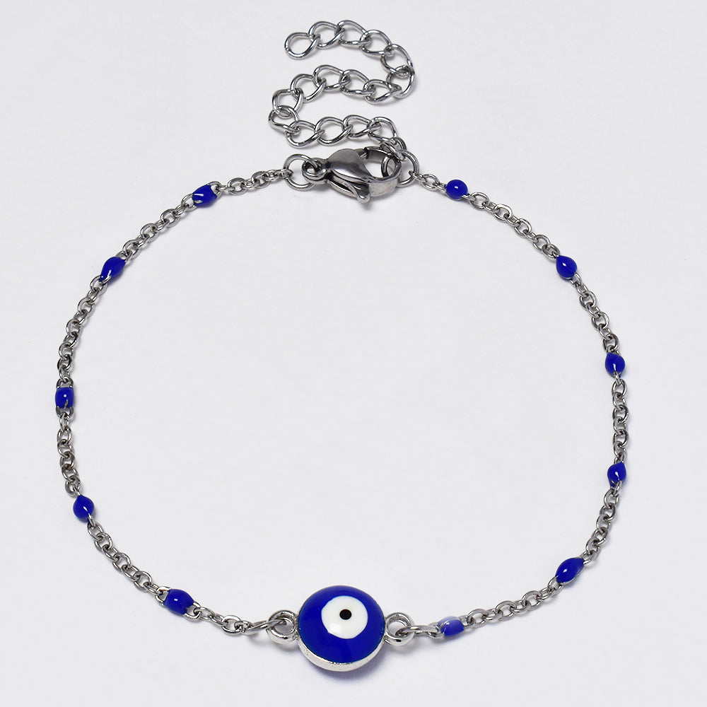 Stainless steel Evil eye colour bracelet
