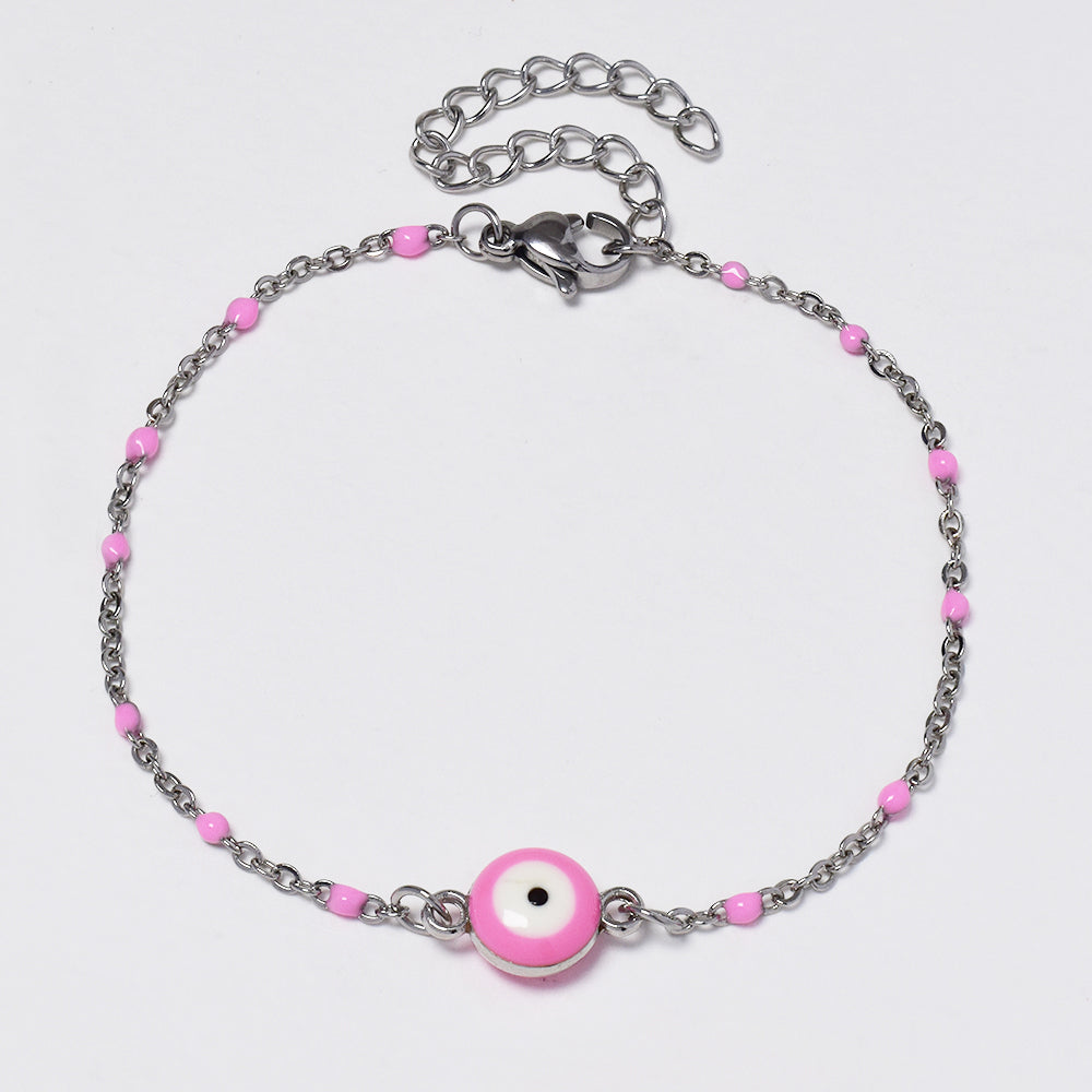 Stainless steel Evil eye colour bracelet