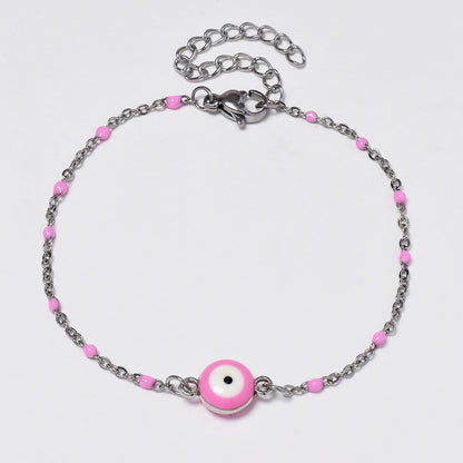 Stainless steel Evil eye colour bracelet