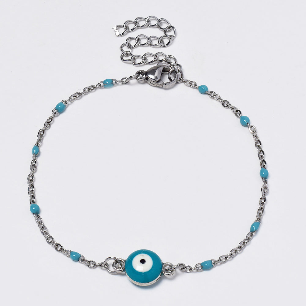 Stainless steel Evil eye colour bracelet