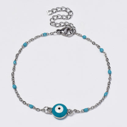 Stainless steel Evil eye colour bracelet