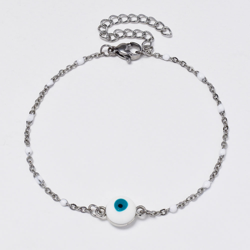 Stainless steel Evil eye colour bracelet