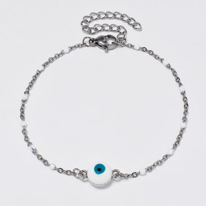 Stainless steel Evil eye colour bracelet