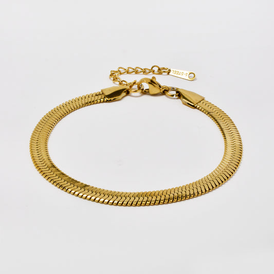 Stainless steel herringbone 5mm wide bracelet  - SSYB5129