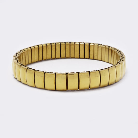 Stainless steel smooth bar stretch bracelet - SSYB5489