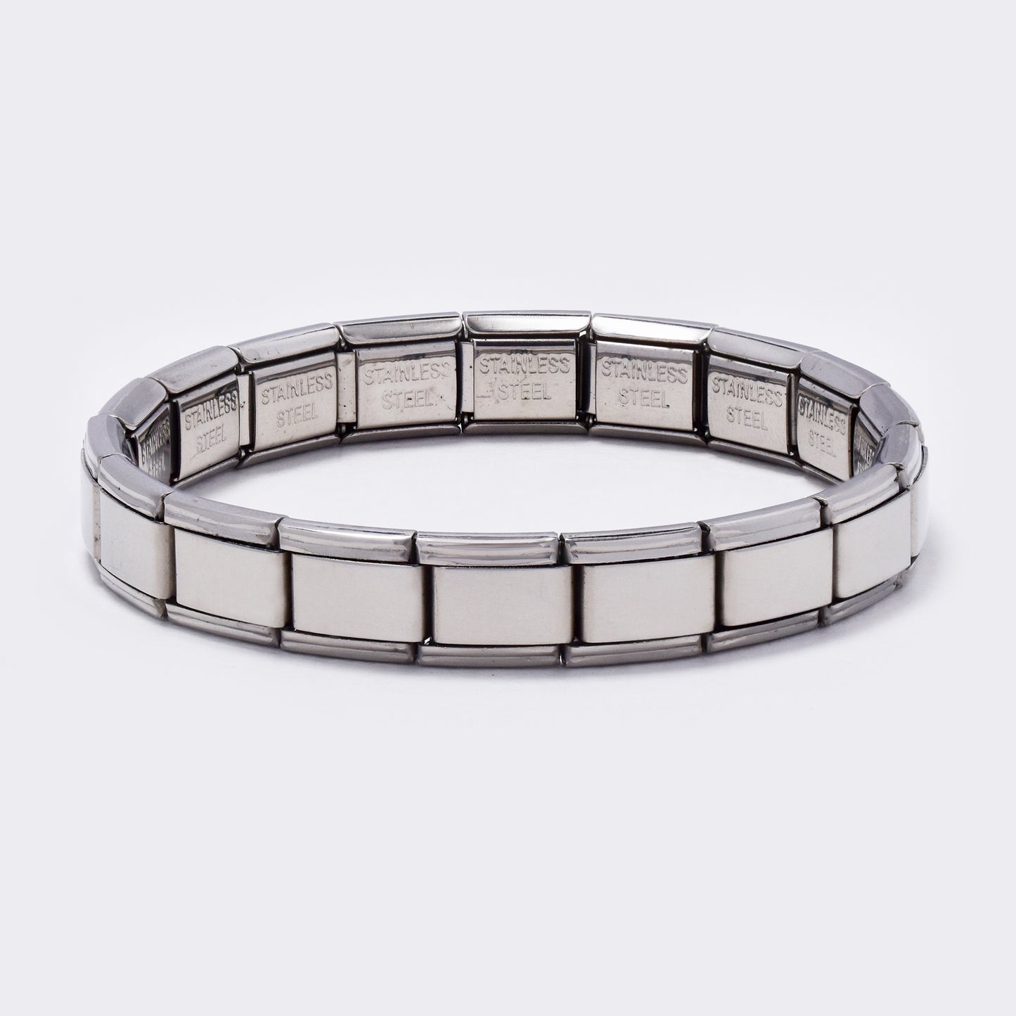 Stainless steel plain smooth stretch bracelet - SSYB5490
