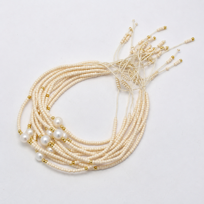 Freshwater pearl and bead pull-through bracelet - 10pk - SSYB5703