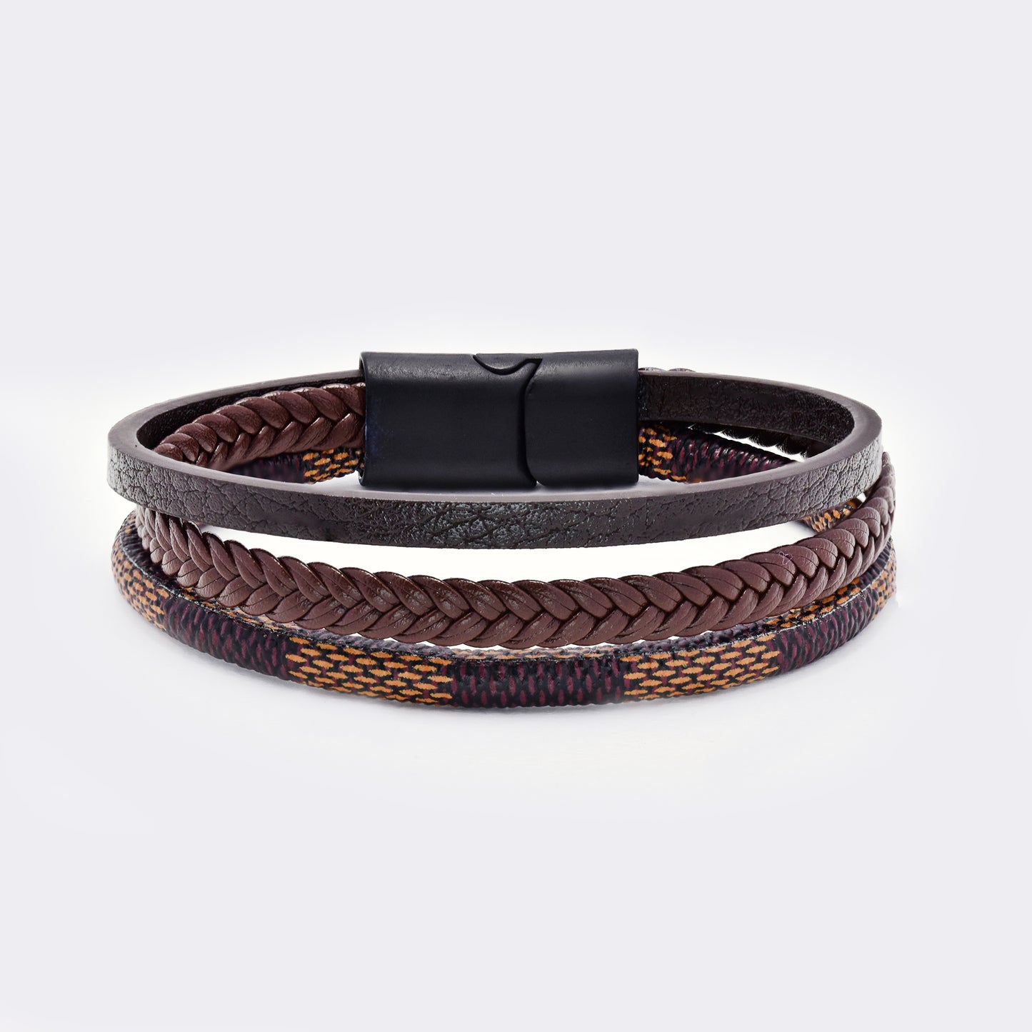 Steel and leather bracelet - SSYB5828