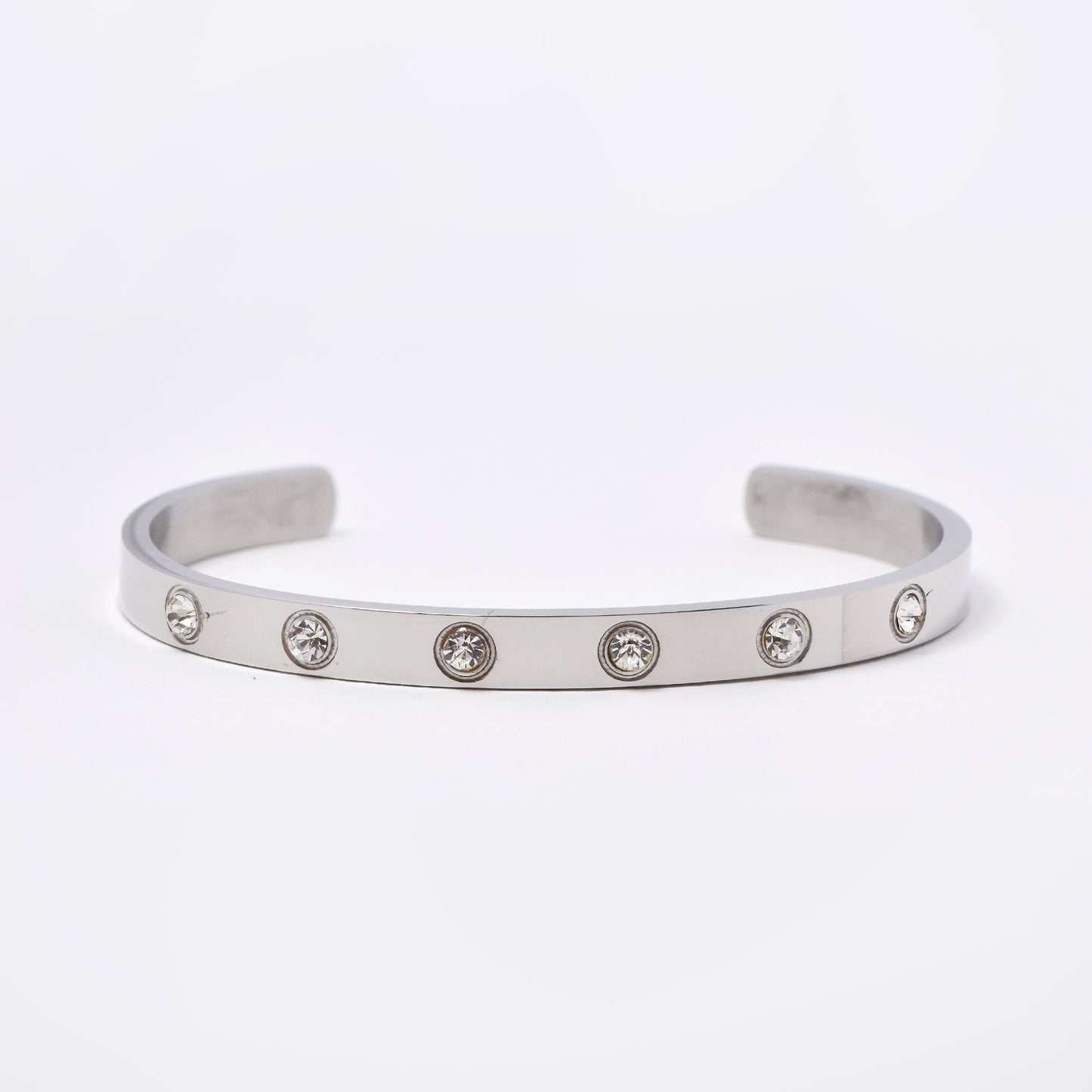 SSYB5893 - 6mm Stainless steel crystal cuff