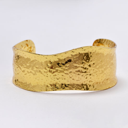 SSYB6015 - St Steel hammered cuff bangle
