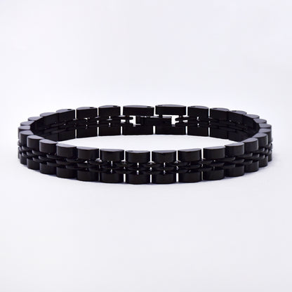 SSYB6100 - St Steel 21cm x 10mm  watchband bracelet