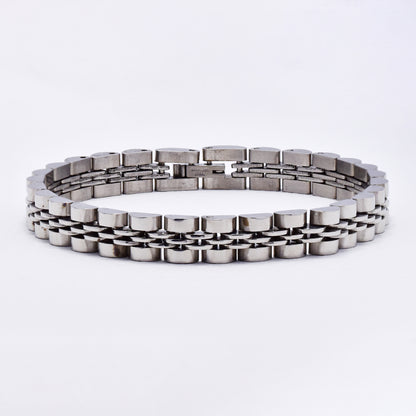 SSYB6100 - St Steel 21cm x 10mm  watchband bracelet
