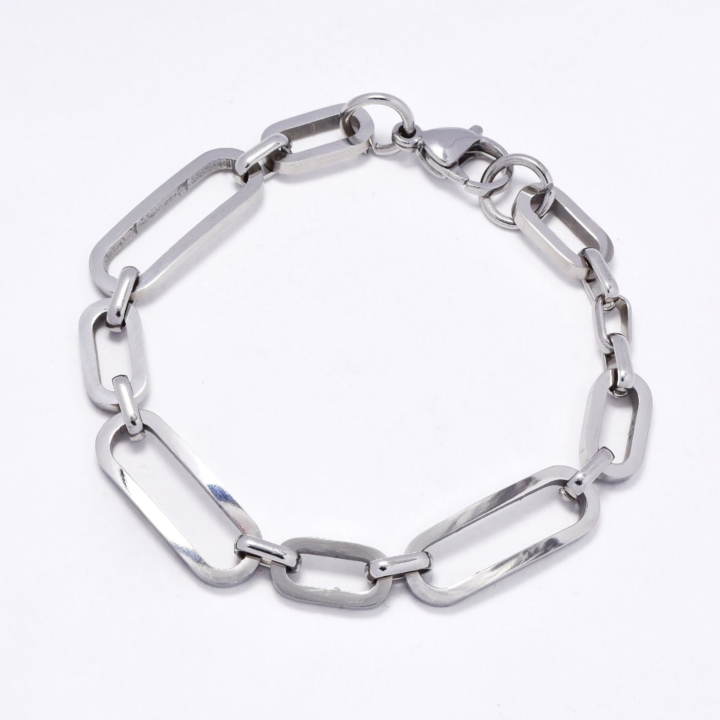 SSYB6243 - St Steel 19cm x 9mm oval link bracelet