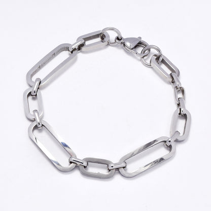 SSYB6243 - St Steel 19cm x 9mm oval link bracelet