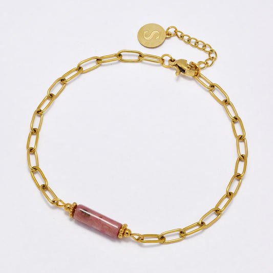 SSYB6280 - St Steel 18cm + 2.5mm x 3mm paperclip bracelet
