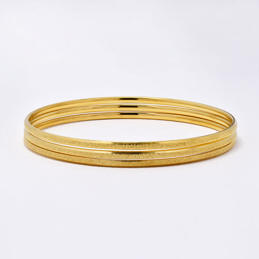SSYB6283 - St Steel 72mm x 2.5mm 3 piece glitter bangle set