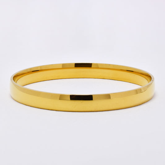 SSYB6292 - St Steel 69mm x 8mm round domed bangle
