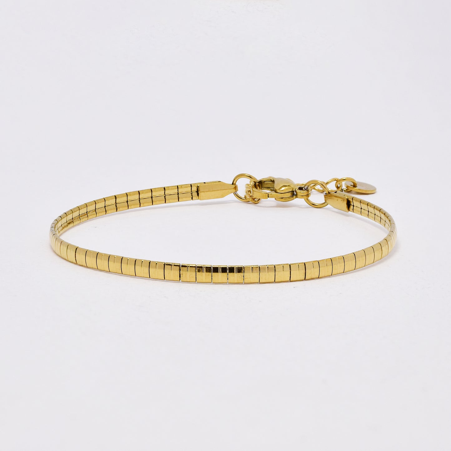 SSYB6424 - St Steel 18cm + 3cm x 3mm flex bracelet