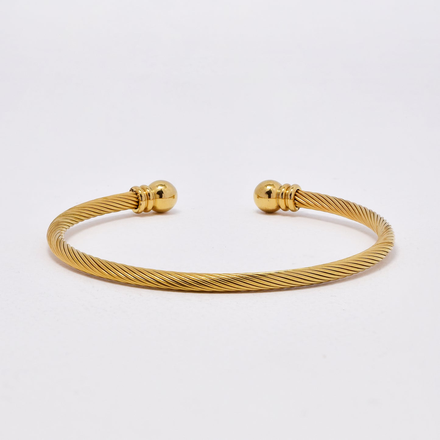 SSYB6425 - St Steel 53mm x  3mm flexi wire bangle