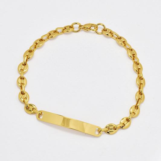 SSYB6428 - St Steel 23cm x 6mm gucci link ID bracelet