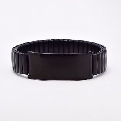 SSYB6566 - St Steel 14mm wide flexi ID bracelet