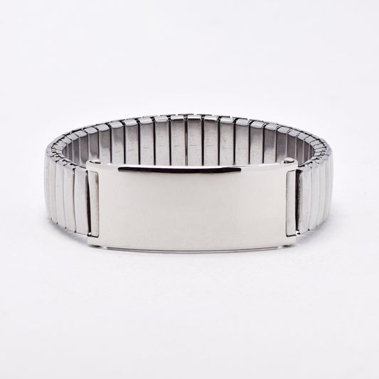 SSYB6566 - St Steel 14mm wide flexi ID bracelet