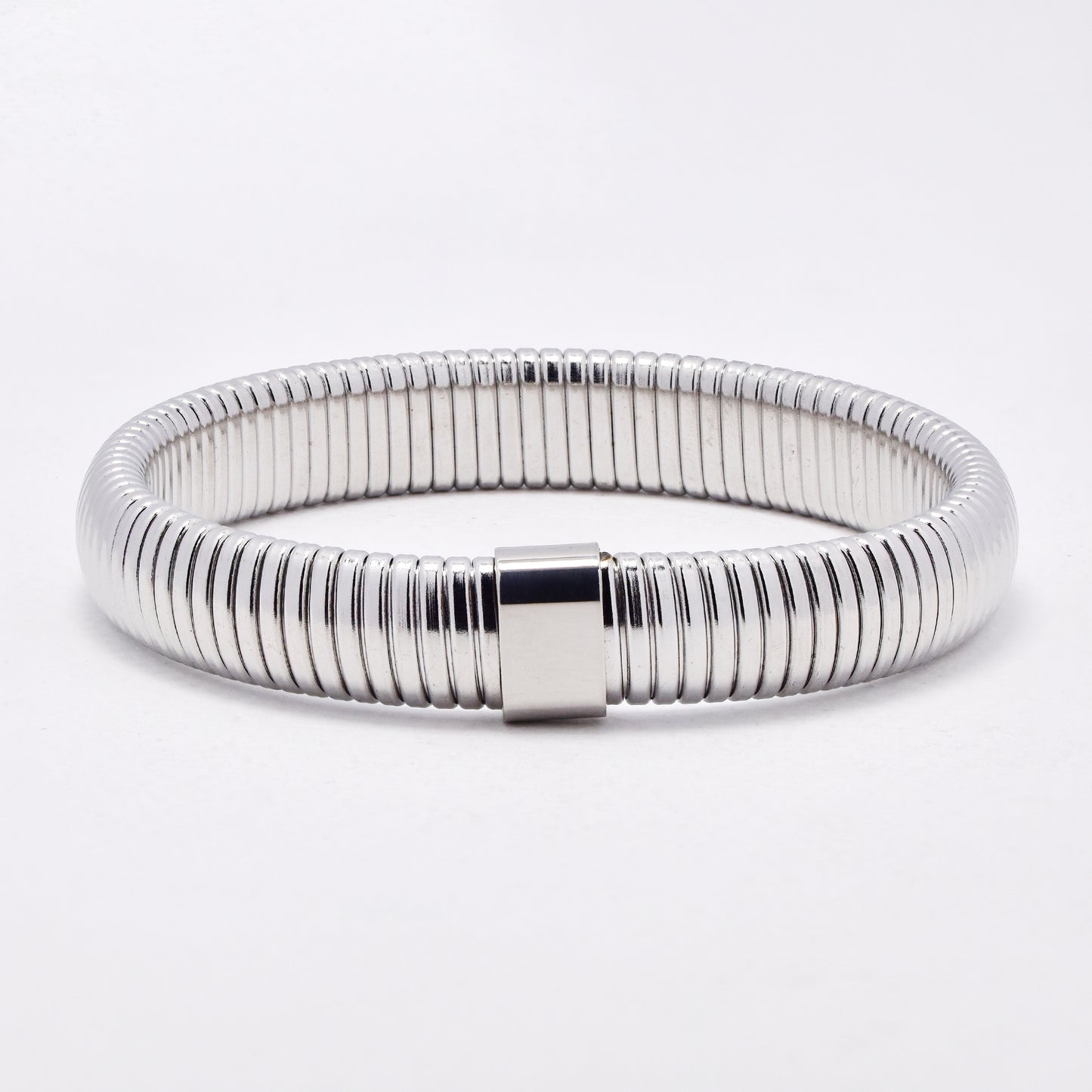 SSYB6569 - St Steel 10mm wide 10mm flexi bracelet