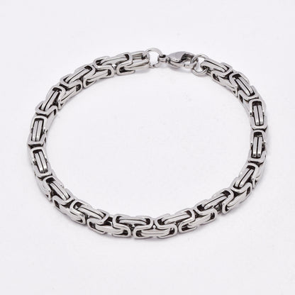 SSYB6572 - St Steel 22cm x 5.5mm fancy link bracelet