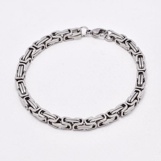 SSYB6572 - St Steel 22cm x 5.5mm fancy link bracelet