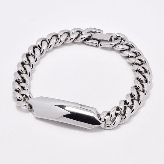 SSYB6574 - St Steel 22cm x 10mm chunky ID bracelet
