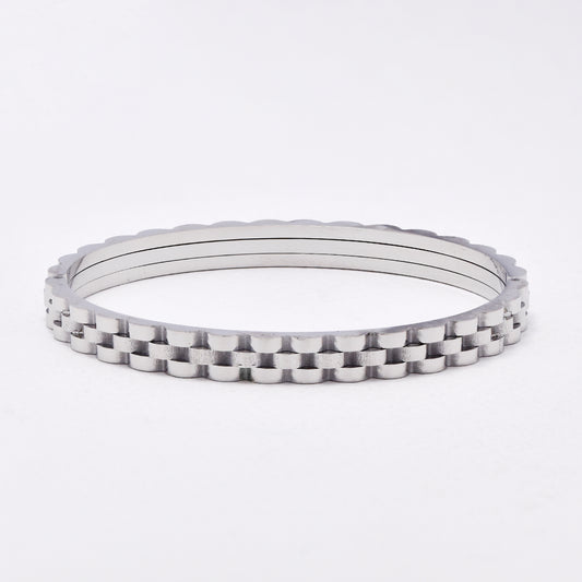 SSYB6616 - St Steel 65mm x 56mm x 6mm watch strap hinged bangle